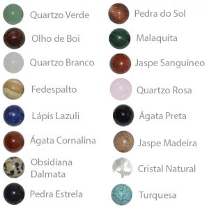 semi joias com pedra natural